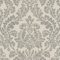 Rasch Tapete Vlies 449037 Florentine Barock Ornament Beige Taupe Leinenstruktur