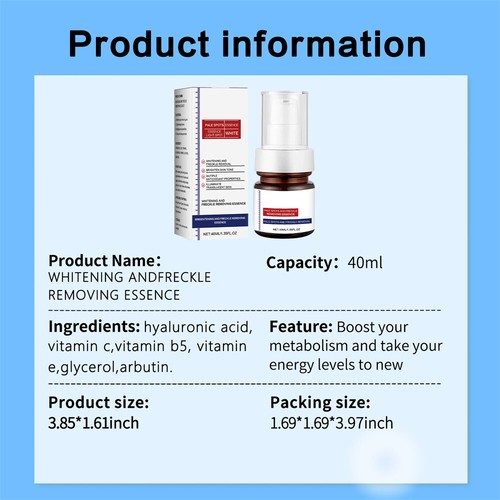 USA Whiting And Lentiggini Removing Serum Cream Macchie Scure Rimozione Lentiggini Essenza - Foto 8 di 11