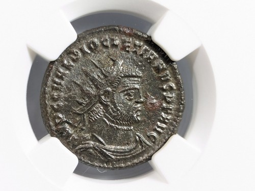 Diocletian Roman Empire AD 284-305 NGC AU Ancient Aurelianianus Soldiers Spears - Picture 13 of 16