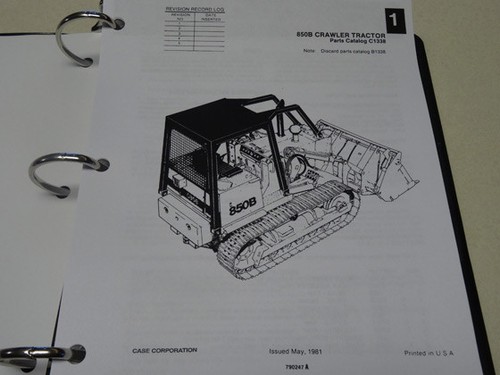 Case 850B Crawler Dozer Bulldozer Parts Catalog, Manual, Book, New with Binder - Picture 2 of 5