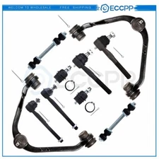 10pcs For 1997-2002 03 Ford F-150 2WD RWD Upper Control Arms Tie Rods Sway Bars