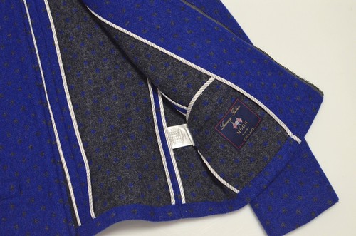 Brooks Brothers Blazer Womens 4 Blue Moon fabric wool Jacket polka dot UK 10 - Picture 5 of 9