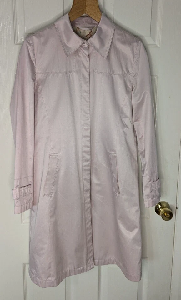 WALKER Pink Trench Coat Size EU 38 UK 10 with Snap Closure and Pockets - Image 2 of 4