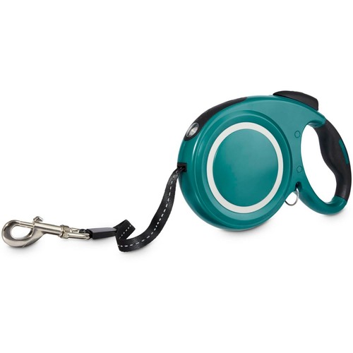 Good2Go Teal Retractable Lead With Flashlight For Dogs, Large