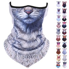 Halloween Face Mask Neck Gaiter Bandana Head Wrap Mouth Cover Skull cap Scarf
