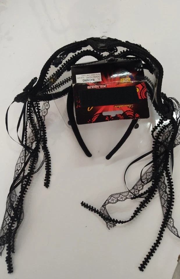 Mascarada de Halloween Máscara Joyas Cintas Foto 3 de 4
