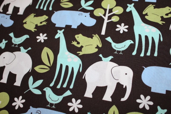 [FAT QUARTER] 100% COTTON Baby Gender Neutral KID Cute ZOO Animals Child MILLER - Image 3 of 4