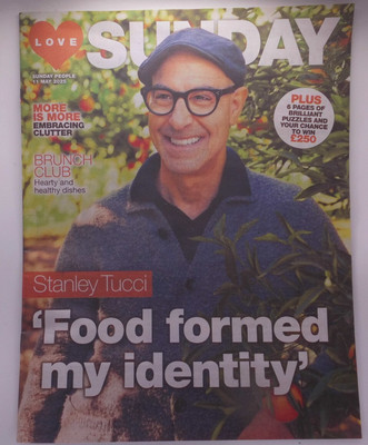 Love Sunday People newspaper supplement 11th May 2025 Stanley Tucci, Brunch &