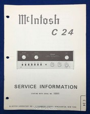 Original McIntosh C24 / Preamplifier Service Information Manual -- 1