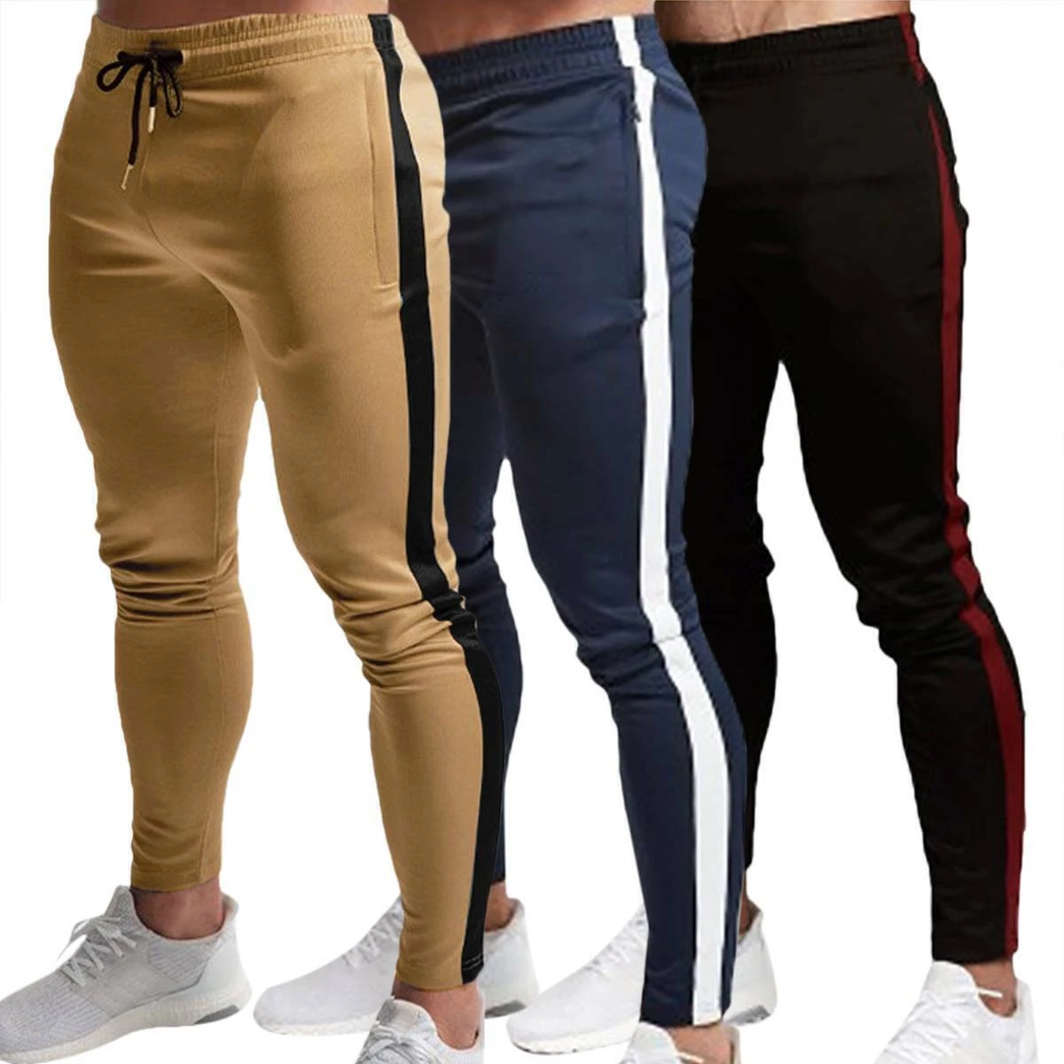 Mens skinny track pants 2025