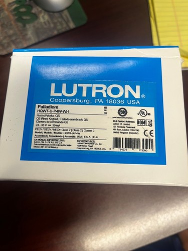 Lutron Palladiom HQWT-U-P4W-WH-