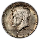 1964 50c Kennedy Silver Half Dollar - Watercolor Toning - BU - SKU-H2529