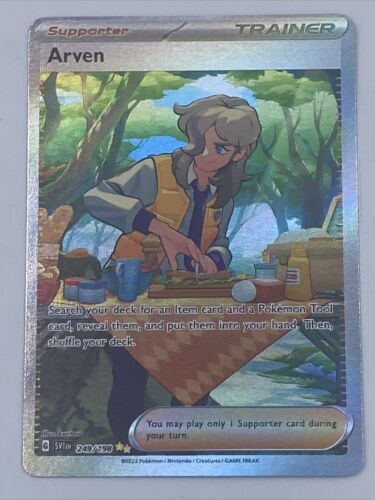 Juego de Cartas Coleccionables Pokémon Arven Violeta Escarlata Base Set 249/198 Holo Ilustración Especial Raro - Imagen 3 de 7