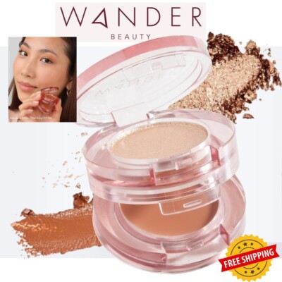 Wander Beauty Double Date Eye Shadow Duo~1st Kiss/Ilysm* (Champagne+Sienna) NIB