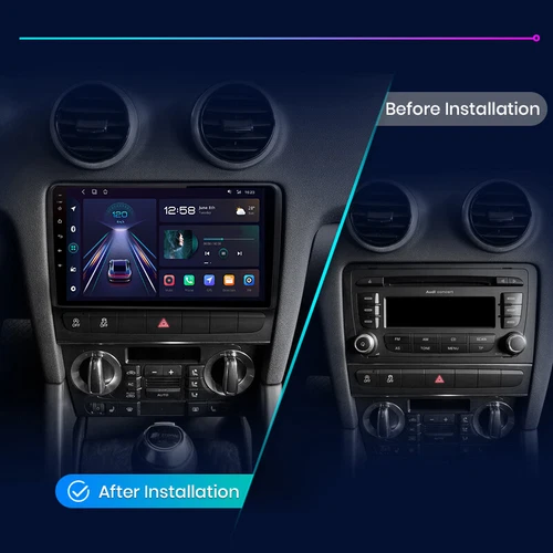 6+128G Für Audi A3 S3 RS3 2003-2013 Android 13 Autoradio CarPlay GPS Navi RDS BT - Bild 2 von 14
