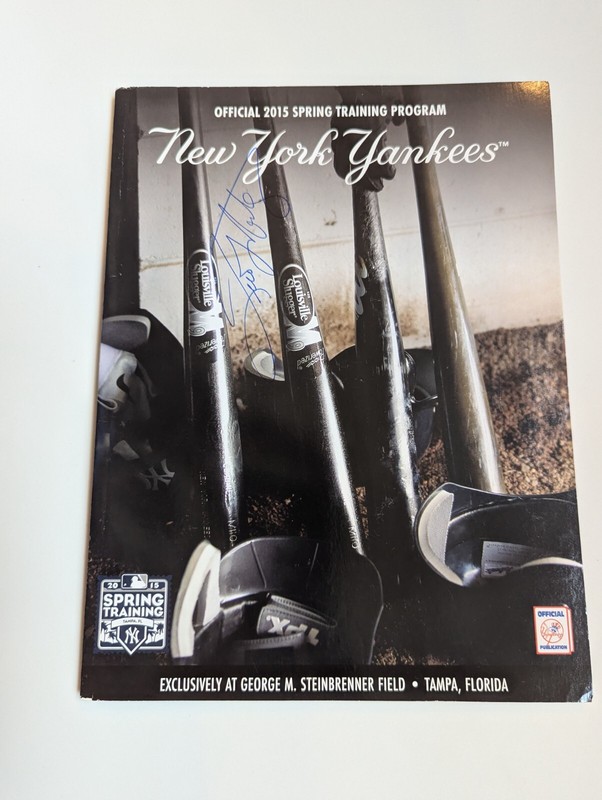 Tino Martinez NY Yankees Signed Program