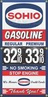 SOHIO GAS STATION PRICE PER GALLON VINTAGE OLD SIGN REMAKE BANNER SIGN ART