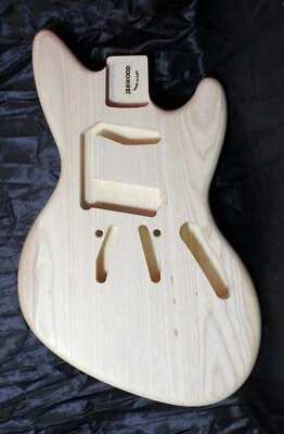 jbrwood Jag Stang Corps Solid Naturel 6 Corde Gaucher MPN 7437406058091 - Photo 1/2