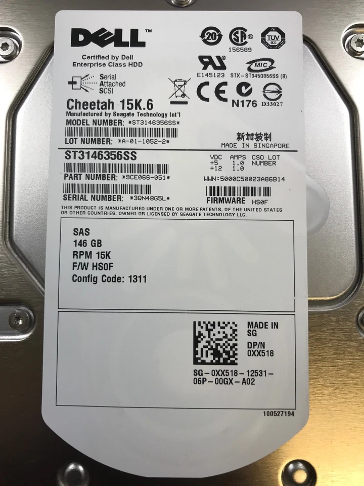 Dell 146GB 3.5" Hard Drive XX518 15000 5PM 3G LFF SAS - Image 4 of 4