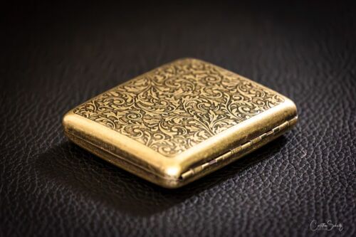 Zigarettenetui Metall Bronce Antik Optik | Zigaretten Box | für ca 20 Zigarette - Bild 8 von 11