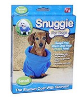 Snuggie For Dogs Blue Colored Fleece Blanket Coat With Sleeves - Small Snuggie For Dogs Blue Colored Fleece Blanket Coat With Sleeves - Small