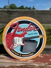 Fender Electric Guitars Amplifiers Sign Tin Vintage Garage Bar Decor Rustic