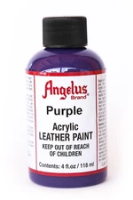 Angelus Brand Acrylic Leather Paint Shoes/Purse/Snickers Waterproof  Purple  4oz