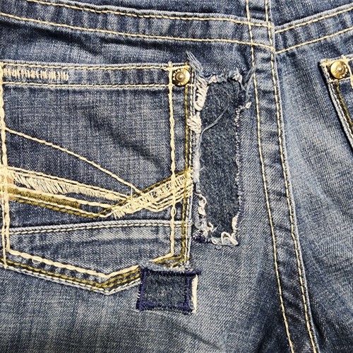 Ariat Men's Jeans 30x35 Blue Distressed Relaxed Fit Straight Leg Western Denim - Picture 5 of 13