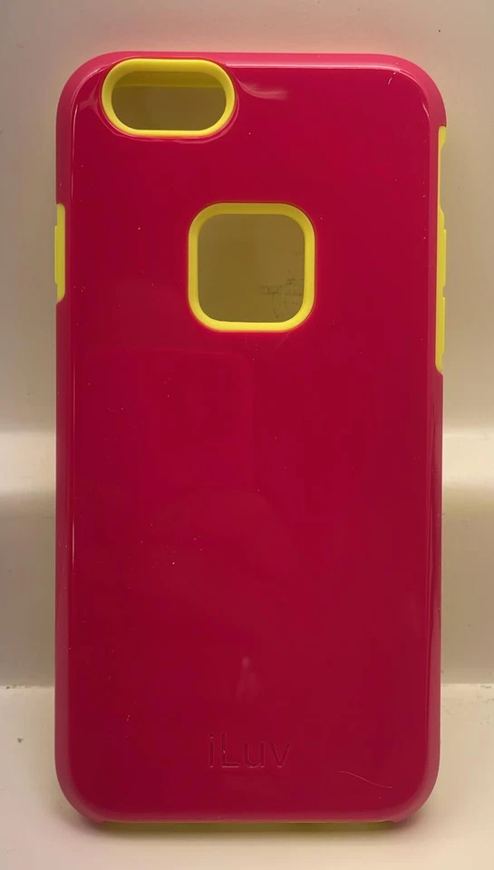 Funda protectora de doble capa iLuv Regata para iPhone 6/6S - Rosa/Amarillo Foto 3 de 4