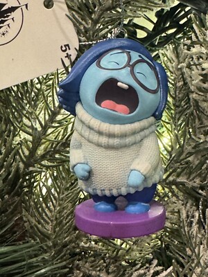 2024 Disney Sadness Inside Out 2 Christmas Tree Ornament Pixar New w Tag