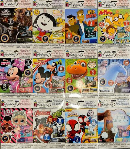 Lot of 12 Colorforms Sticker Story Adventure OVER 40 Colorforms each set NEW - Picture 1 of 3