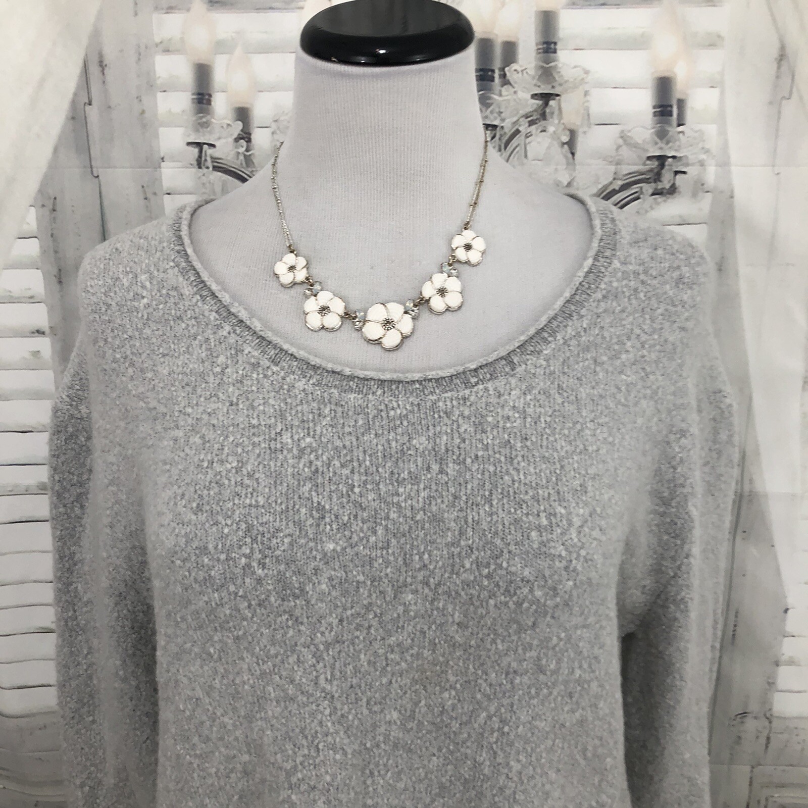 French Connection Size Small Pullover Sweater Gra… - image 3