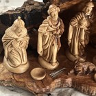 Vintage One of a kind Olive wood Nativity from Jerusalem Hand Made Carved Nice! — photo 2