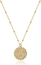 Gold Cross Necklace 14K Gold Plated Dainty Gold Cross Pendant Necklace for Women