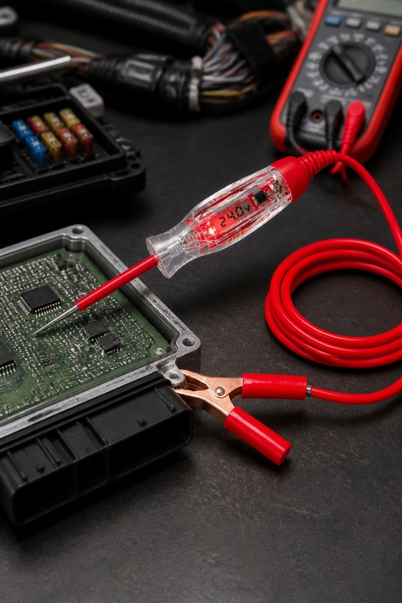 Snap On Tools RED 24V Digital Display 4-49V Circuit Tester