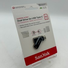 SanDisk Dual Drive Go USB 3.2 Gen 1 Type-C 64GB Flash Drive 300MB/s - New In Box