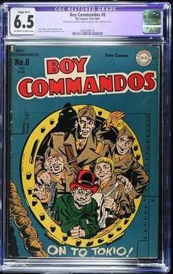 Boy Commandos 8 CGC 6.5 (R) B-1 DC Comics 1944