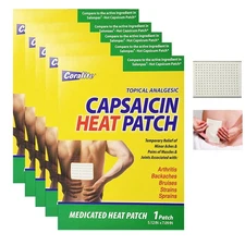 6 Pc Coralite Capsaicin Heat Patch Hot Pads Pain Relief Therapy Press Pack Wrap