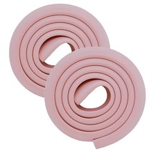 L Shape Extra Thick Furniture Table Edge Protectors Foam Pink 6.5ft x 2