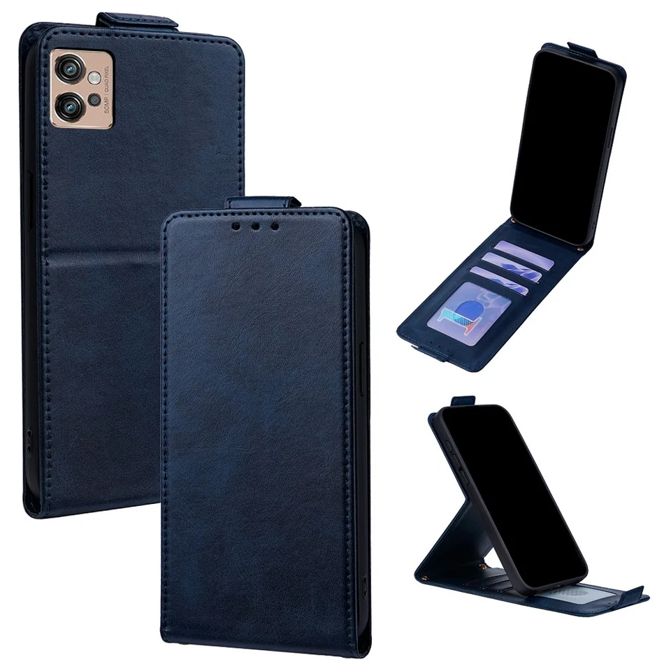 Flip Card Wallet Phone Case For Motorola G34 G45 G35 G42 G53 G13 G23 G55 Cover - Image 2 of 4