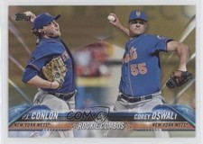 2018 Topps Update Rookie Combos Gold 885/2018 PJ Conlon Corey Oswalt #US13 6ns