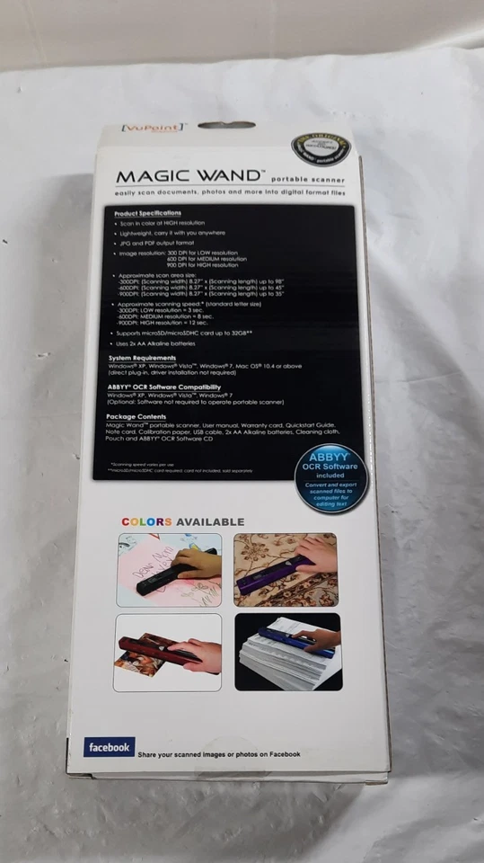 VuPoint Magic Wand ST415 VP Portable Handheld OCR Photo Scanner - Image 2 of 2