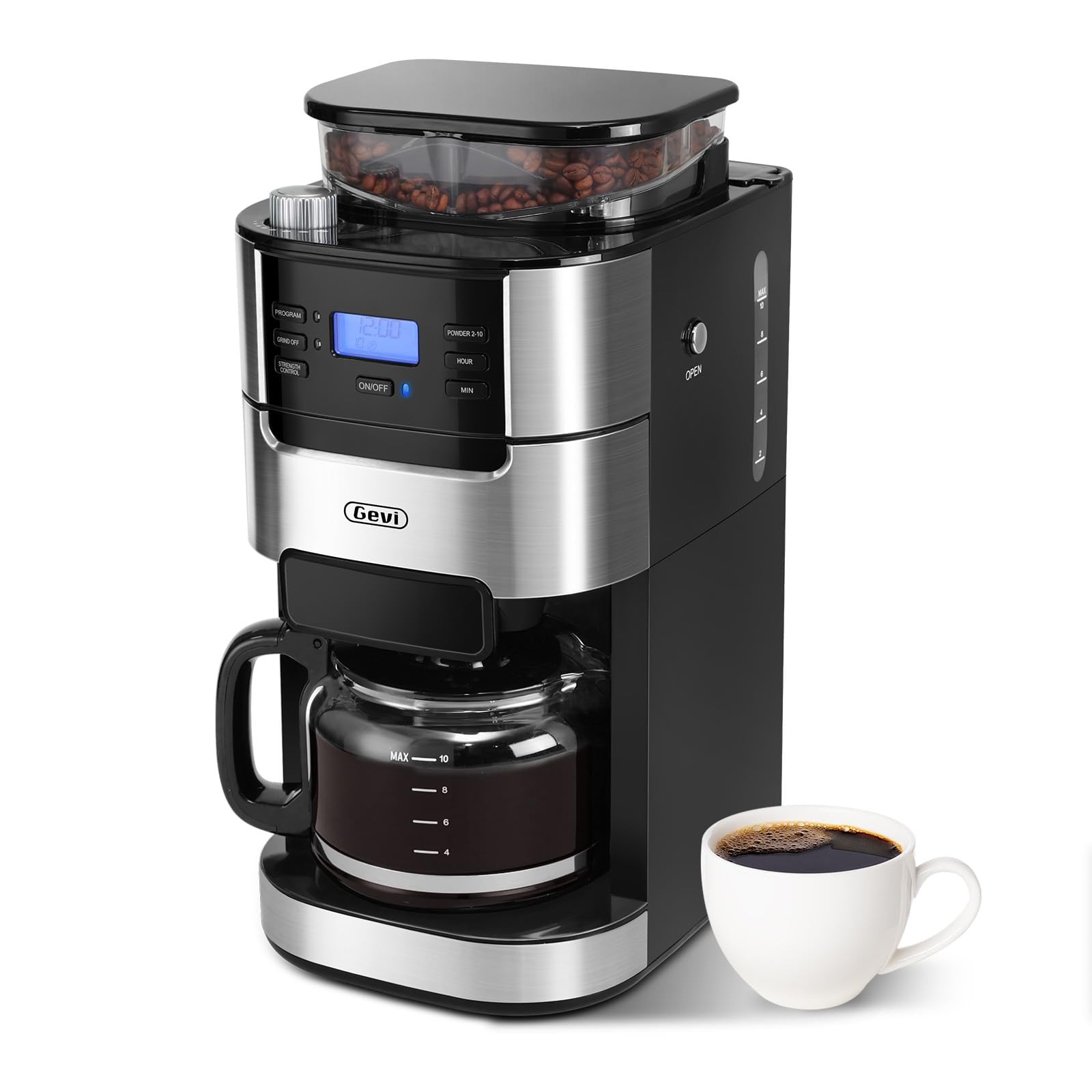 With Built-in Burr Grinder & Programmable Timer