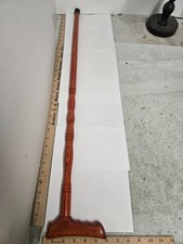 handmade cane walking stick, wood handle, wood shaft, appx 36"