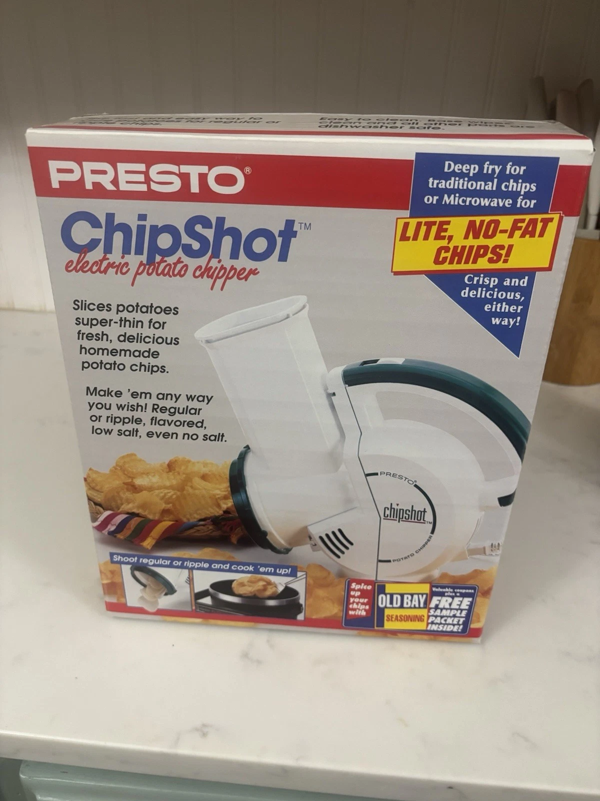 Presto Chip Shot Electric Potato Chipper. New In Box.
Opens in a new window or tab