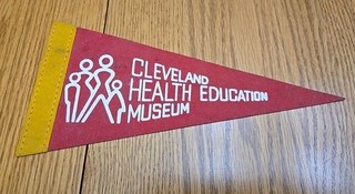 Cleveland Health Education Museum Vintage Souvenir Felt Pennant Rare Ohio 9"