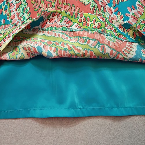 TALBOTS Colorful Dress Size 2 Knee Length Green Blue Pink White Spring/Summer - Picture 12 of 14