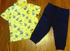 POLO RALPH LAUREN AUTHENTIC BABY BOYS BRAND NEW ORIGINAL 2Pc SET Size 12M, NWT