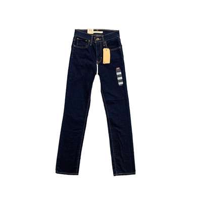 Levis Jeans Womens 24 Denim 724 High Rise Straight Leg Zip Fly Stretch Pockets