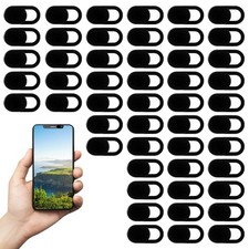 50 Pcs Black Ultra-Thin Webcam Cover Slide, Laptop Camera Privacy Protectors